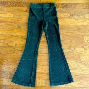 Aerie velour ribbed bell bottom leggings